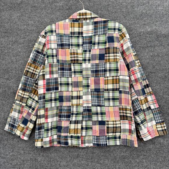 Vintage Orvis Womens Patchwork Blazer Jacket Size 10 Plaid 2-Button Cotton - Picture 6 of 10